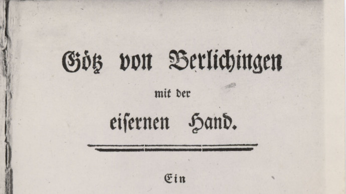 goethe jw goetz v berlichingen 1773